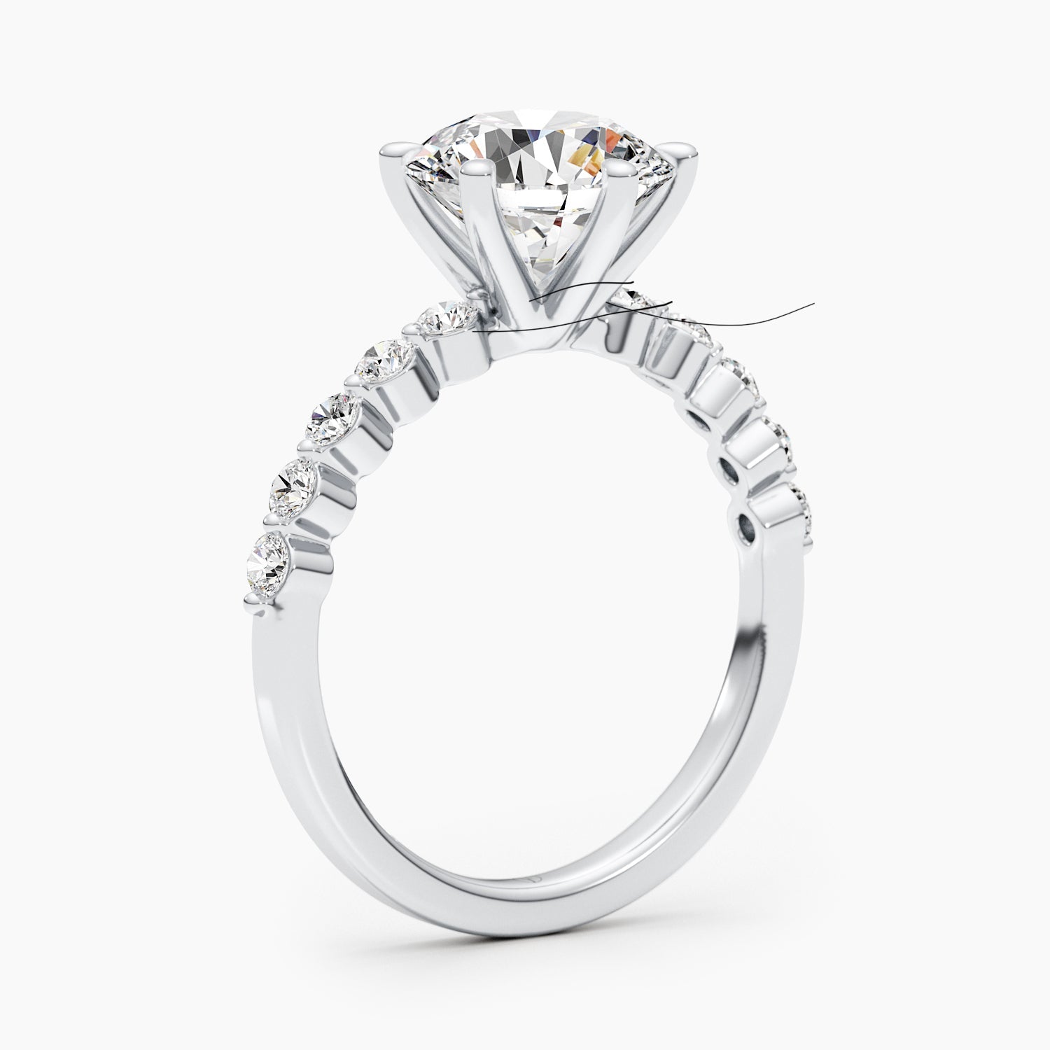 2.5 CT Round Solitaire CVD G/VS Diamond Engagement Ring 3