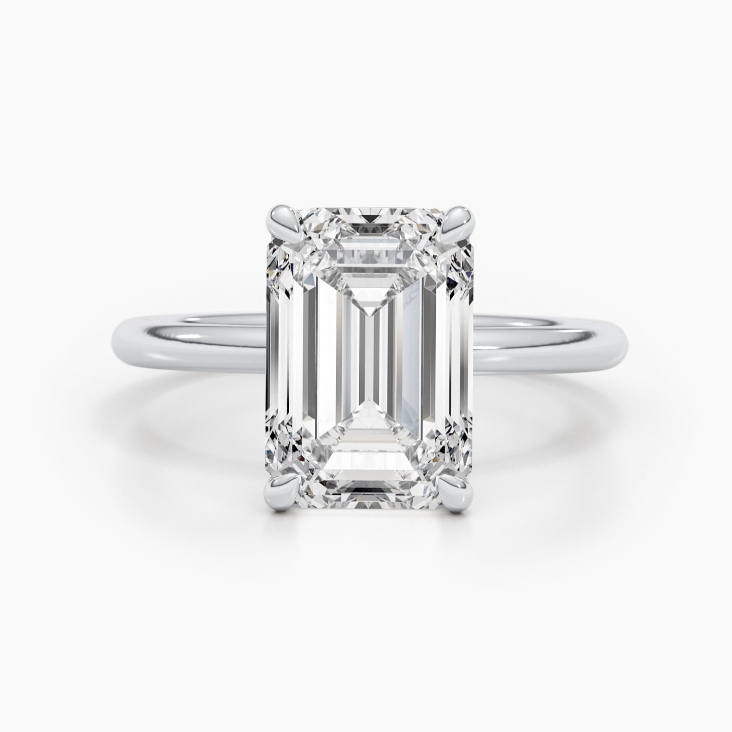 3.01 CT Emerald Solitaire CVD E/VS Diamond Engagement Ring 1