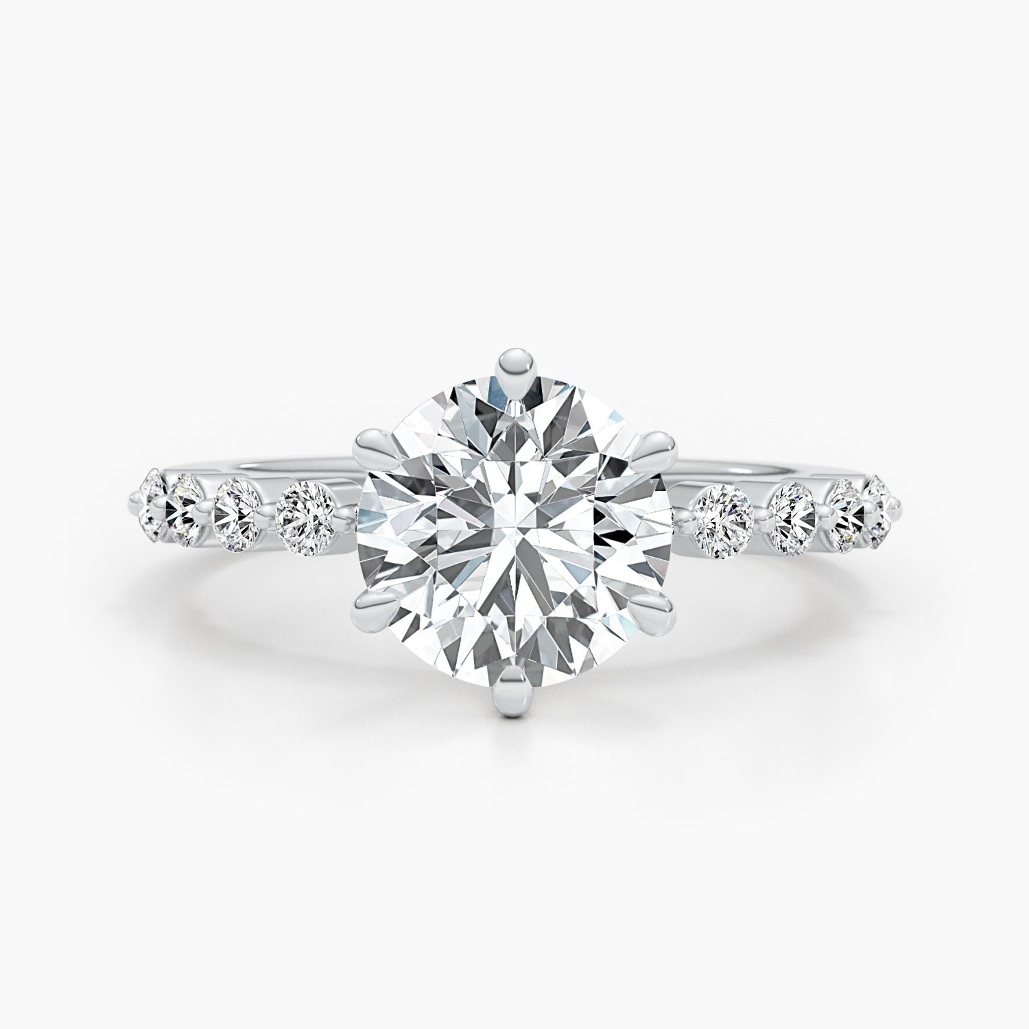 2.5 CT Round Solitaire CVD G/VS Diamond Engagement Ring 1
