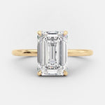 2.0 CT Emerald Cut Solitaire Style Moissanite Engagement Ring 8