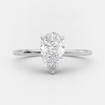 2.5 CT Pear Cut Solitaire Style Moissanite Engagement Ring 6