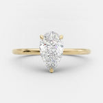 2.5 CT Pear Cut Solitaire Style Moissanite Engagement Ring 7