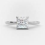 1.5 CT Princess Solitaire Style Moissanite Engagement Ring 5