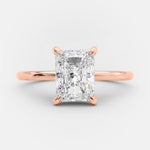 2.1 CT Radiant Cut Solitaire Style Moissanite Engagement Ring 7