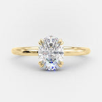 1.33 CT Oval Solitaire Hidden Halo Style Moissanite Engagement Ring 6
