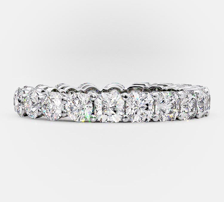 2.0 TCW Asscher and Round Cut Alternative Style Wedding Band 2