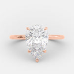 3.10 CT Pear Cut Solitaire Style Moissanite Engagement Ring 6