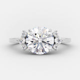 2.0 CT Round Cluster Style Moissanite Engagement Ring 5