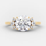 2.0 CT Round Cluster Style Moissanite Engagement Ring 6