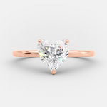 1.10 CT Heart Cut Solitaire Moissanite Engagement Ring 7