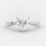1.10 CT Heart Cut Solitaire Moissanite Engagement Ring 5