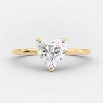 1.10 CT Heart Cut Solitaire Moissanite Engagement Ring 6