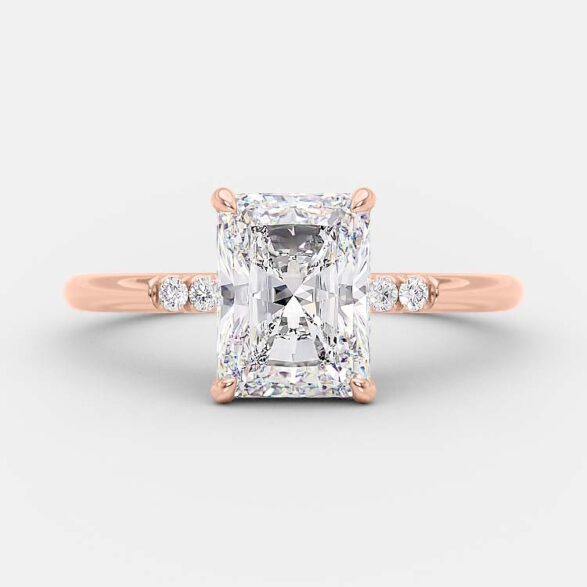 2.43 CT Radiant Cut Solitaire Style Moissanite Engagement Ring 7