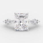 2.43 CT Radiant Pave Setting Moissanite Engagement Ring 4