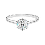 1.0 CT Round Shaped Moissanite Solitaire Engagement Ring 1