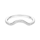 0.179 CT Round Shaped Moissanite Curved Wedding Band 6
