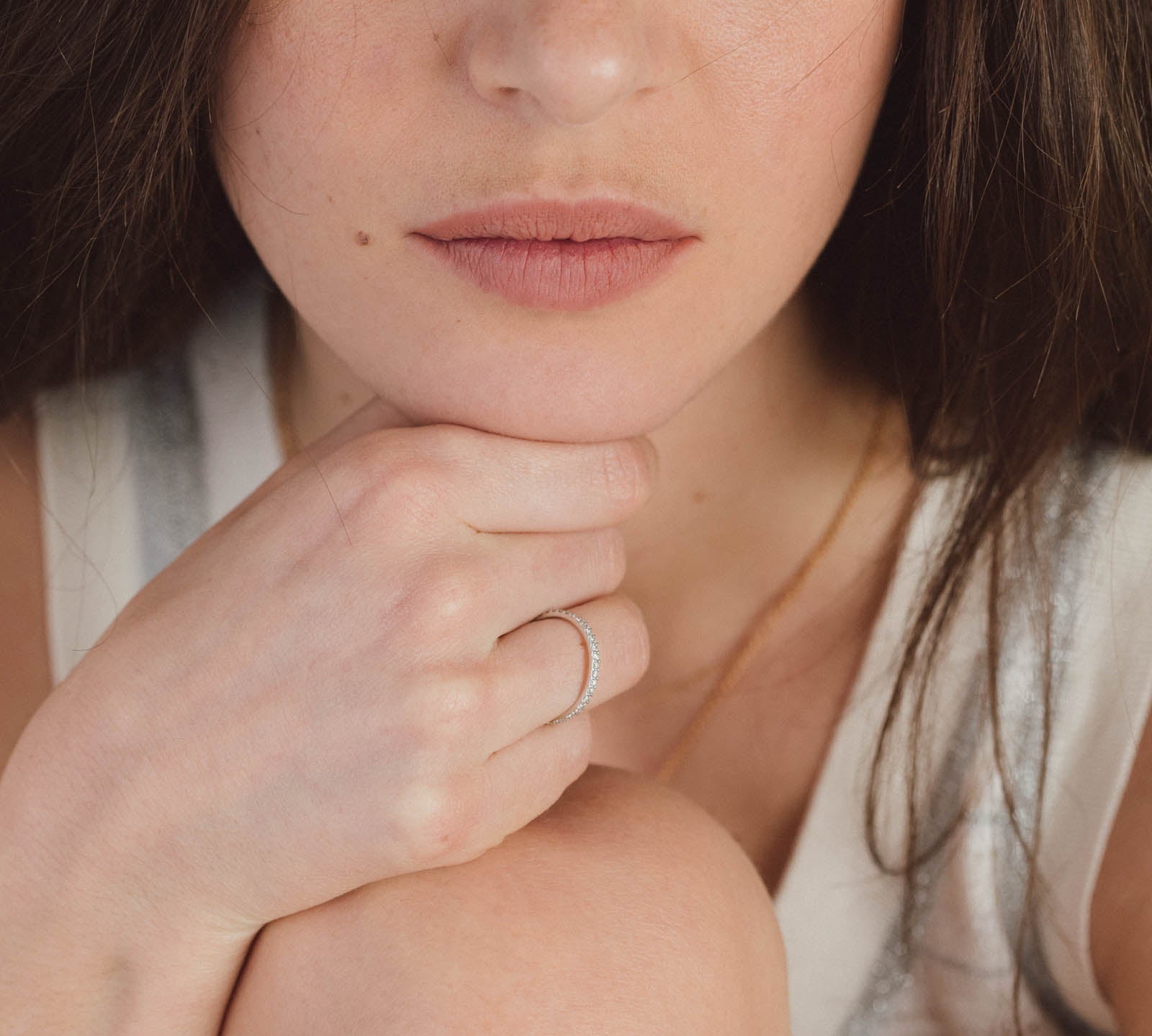 1.62 CT Round Shaped Moissanite Full Eternity Wedding Band 2