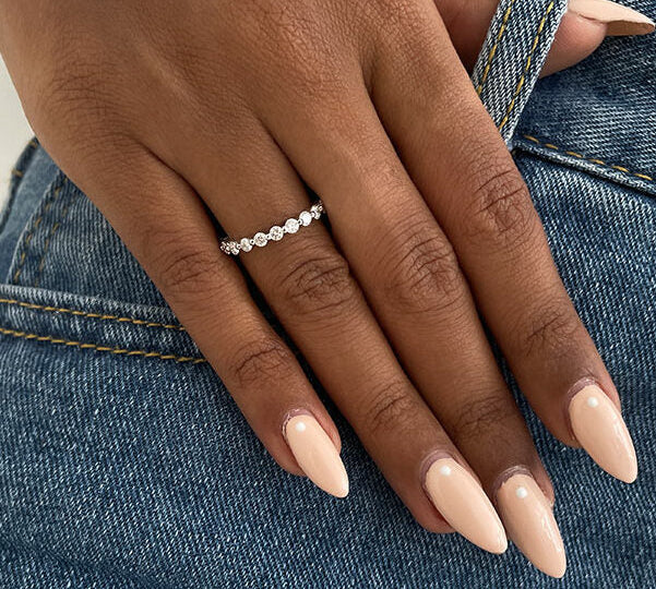 1.0 TCW Round Cut Full Eternity Moissanite Wedding Band 2