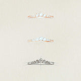 0.32 CT Round Shaped Moissanite Seven Stones Wedding Band 8