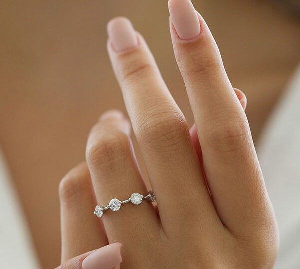 1.0 TCW Round Cut Four Stone Setting Moissanite Engagement Ring 1