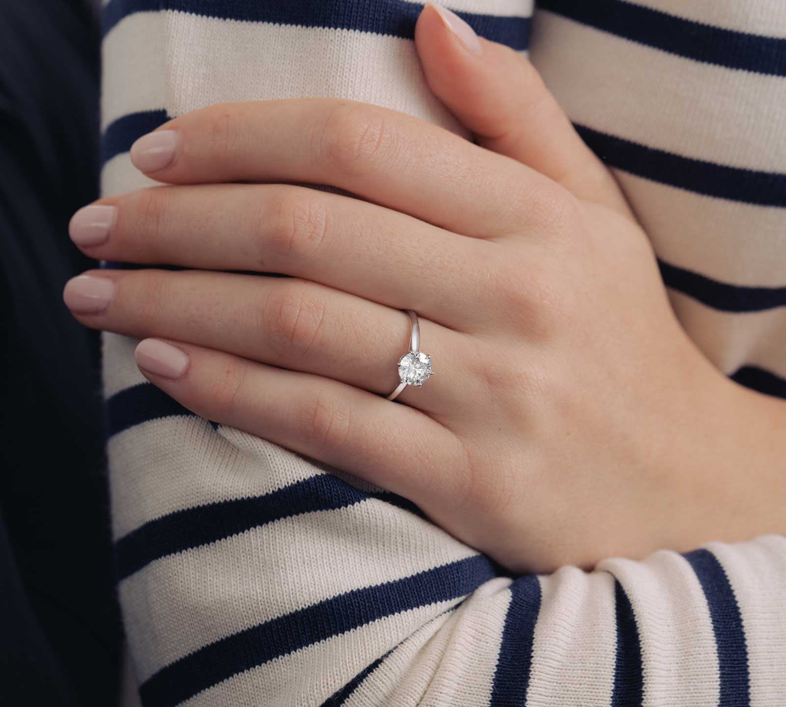 1.20 CT Round Shaped Moissanite Solitaire Engagement Ring 3