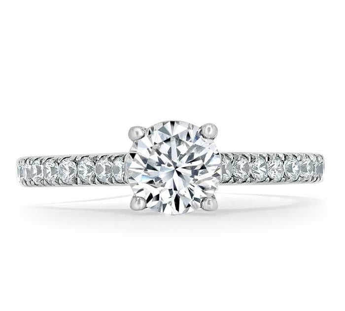 0.75 CT Round Cut Solitaire Moissanite Engagement ring 1