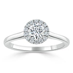 0.75 CT Round Cut Halo Moissanite Engagement Ring 3