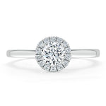 0.75 CT Round Cut Halo Moissanite Engagement Ring 1