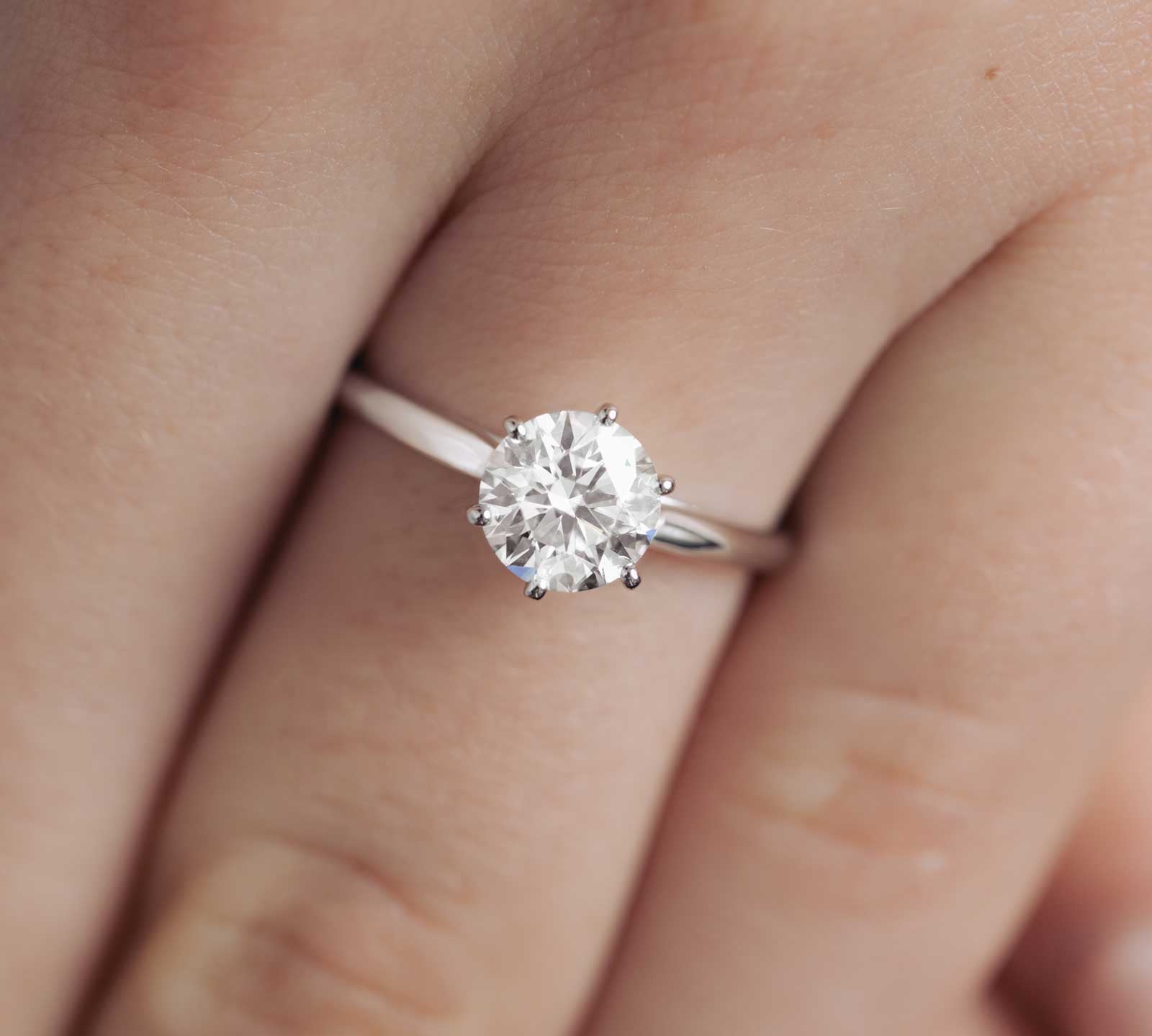 1.20 CT Round Shaped Moissanite Solitaire Engagement Ring 2