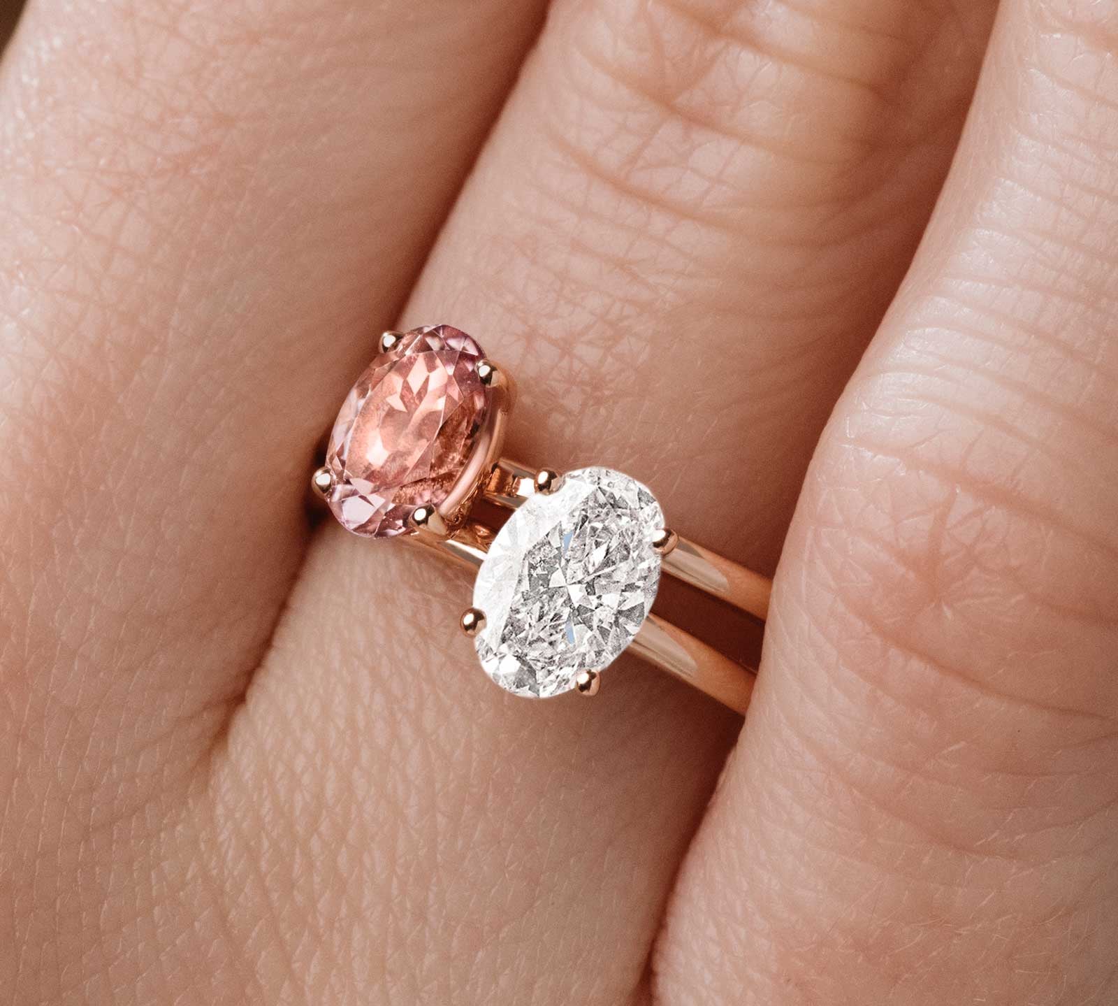 0.70 CT Oval Shaped Moissanite Solitaire Engagement Ring 3