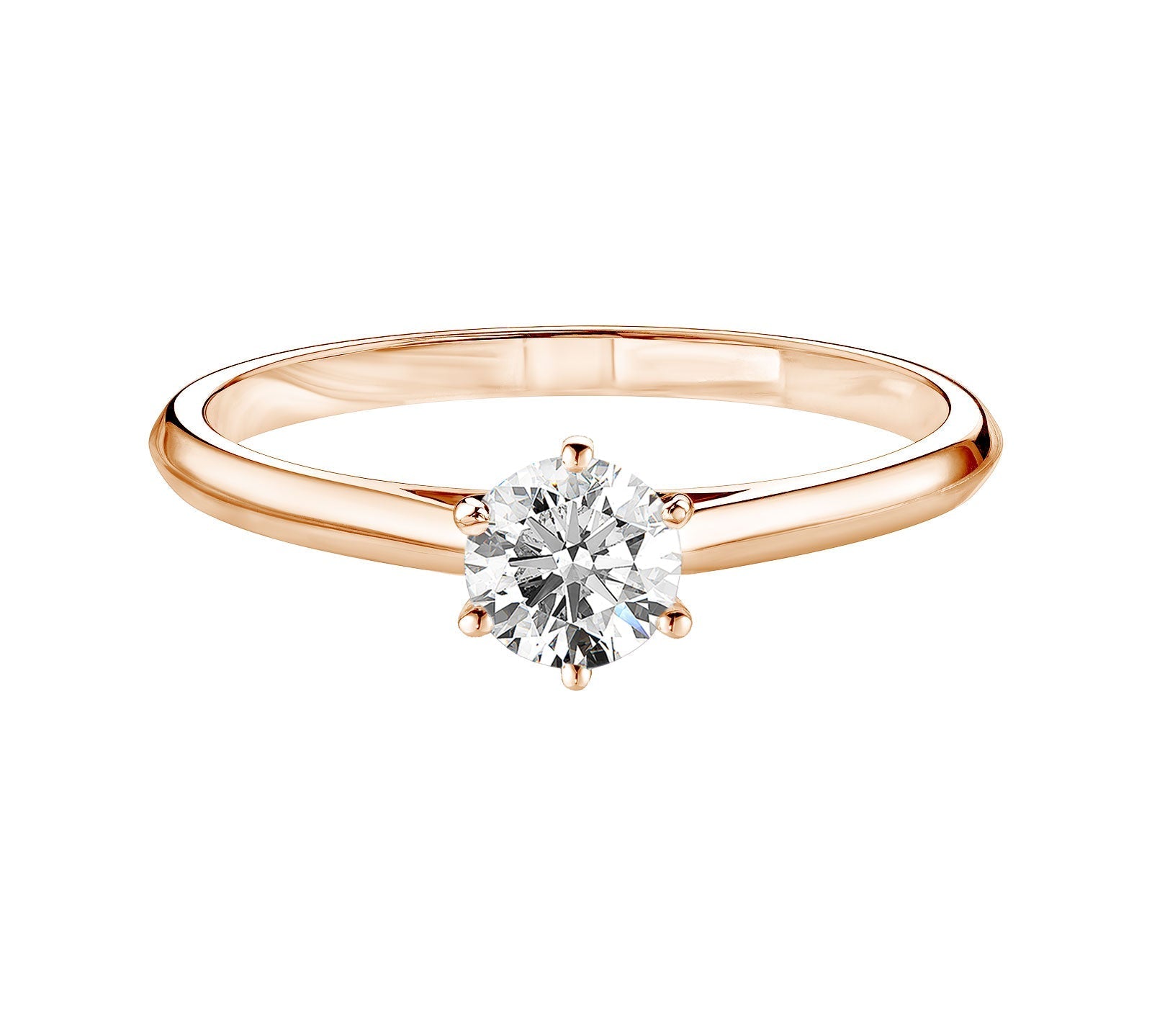 0.40 CT Round Shaped Moissanite Solitaire Engagement Ring 1