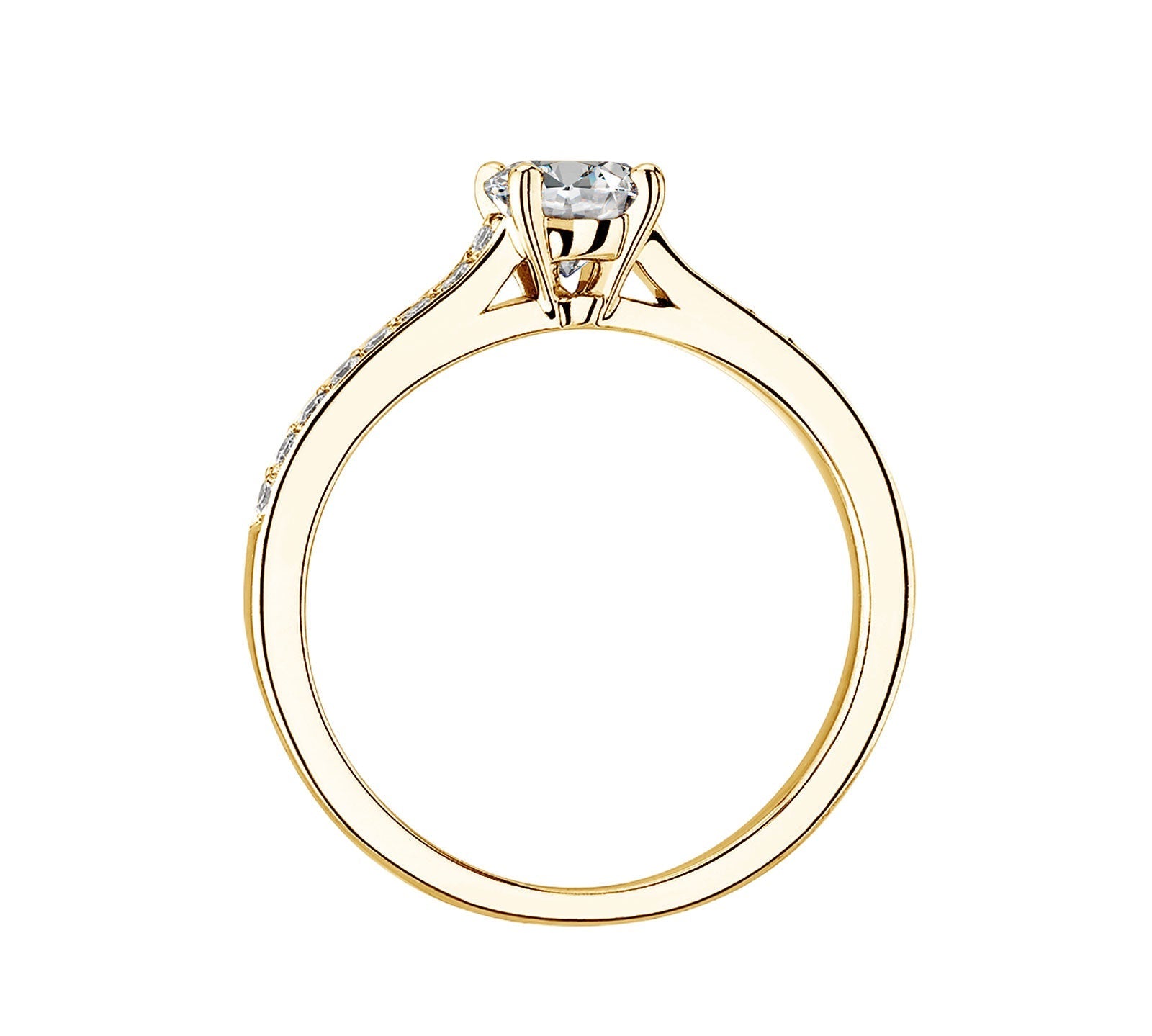 0.50 CT Round Shaped Moissanite Pave Setting Engagement Ring 2