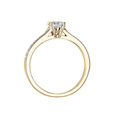 0.50 CT Round Shaped Moissanite Pave Setting Engagement Ring 2