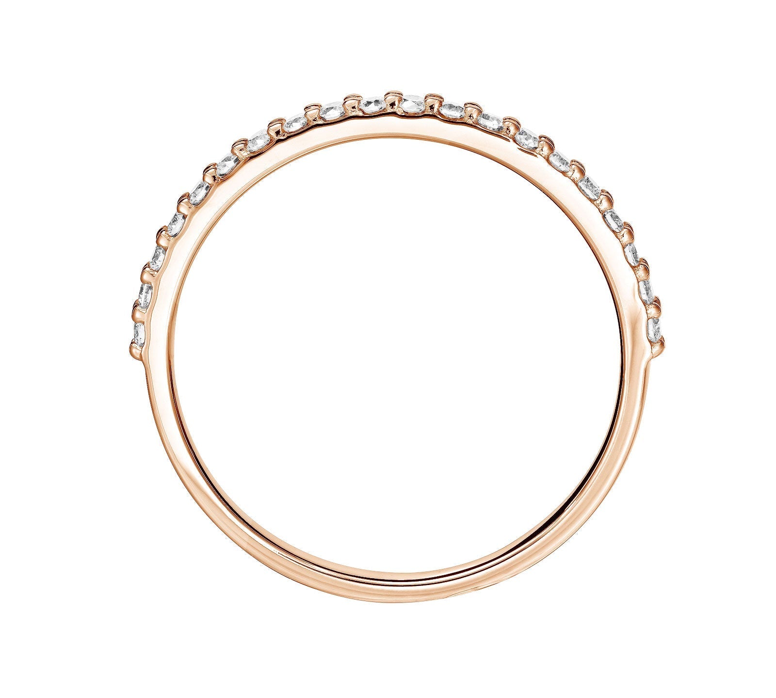 0.20 CT Round Shaped Moissanite Half Eternity Wedding Band 3