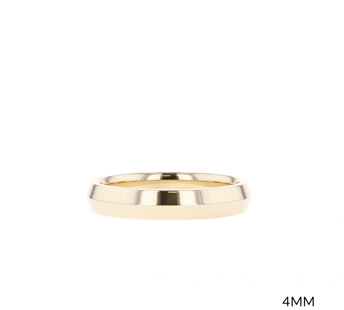 Polished Finish Yellow Gold Regular Men's Wedding Band 1