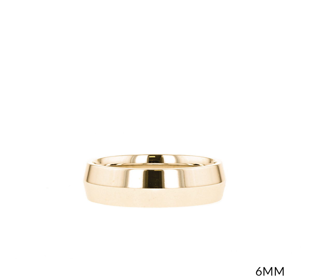 Polished Finish Yellow Gold Regular Men's Wedding Band 2