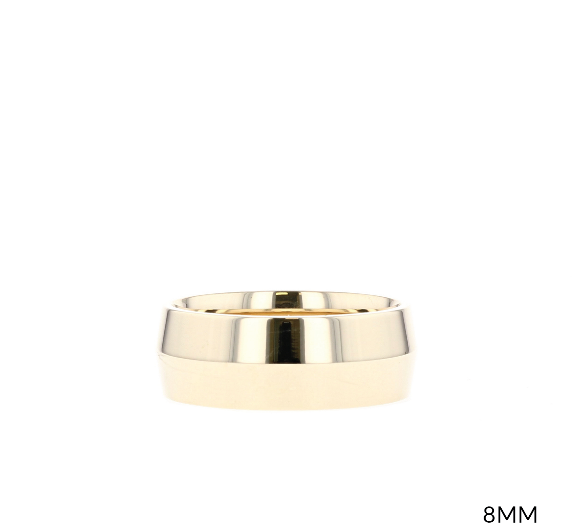 Polished Finish Yellow Gold Regular Men's Wedding Band 3