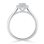 1.0 CT Radiant Cut Halo Moissanite Engagement Ring 4