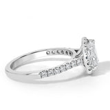 1.50 CT Cushion Cut Halo Pave Setting Moissanite Engagement Ring 4
