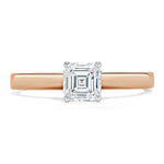1.0 CT Asscher Cut Solitaire Moissanite Engagement Ring 7