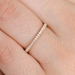 0.20 CT Round Shaped Moissanite Semi Eternity Wedding Band 4