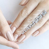 1.91 CT Emerald Cut Hidden Halo Twisted Pave Setting Moissanite Engagement Ring 13