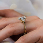 3.30 CT Pear Three Stone Moissanite Engagement Ring 4