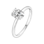 0.70 CT Oval Shaped Moissanite Solitaire Engagement Ring 6