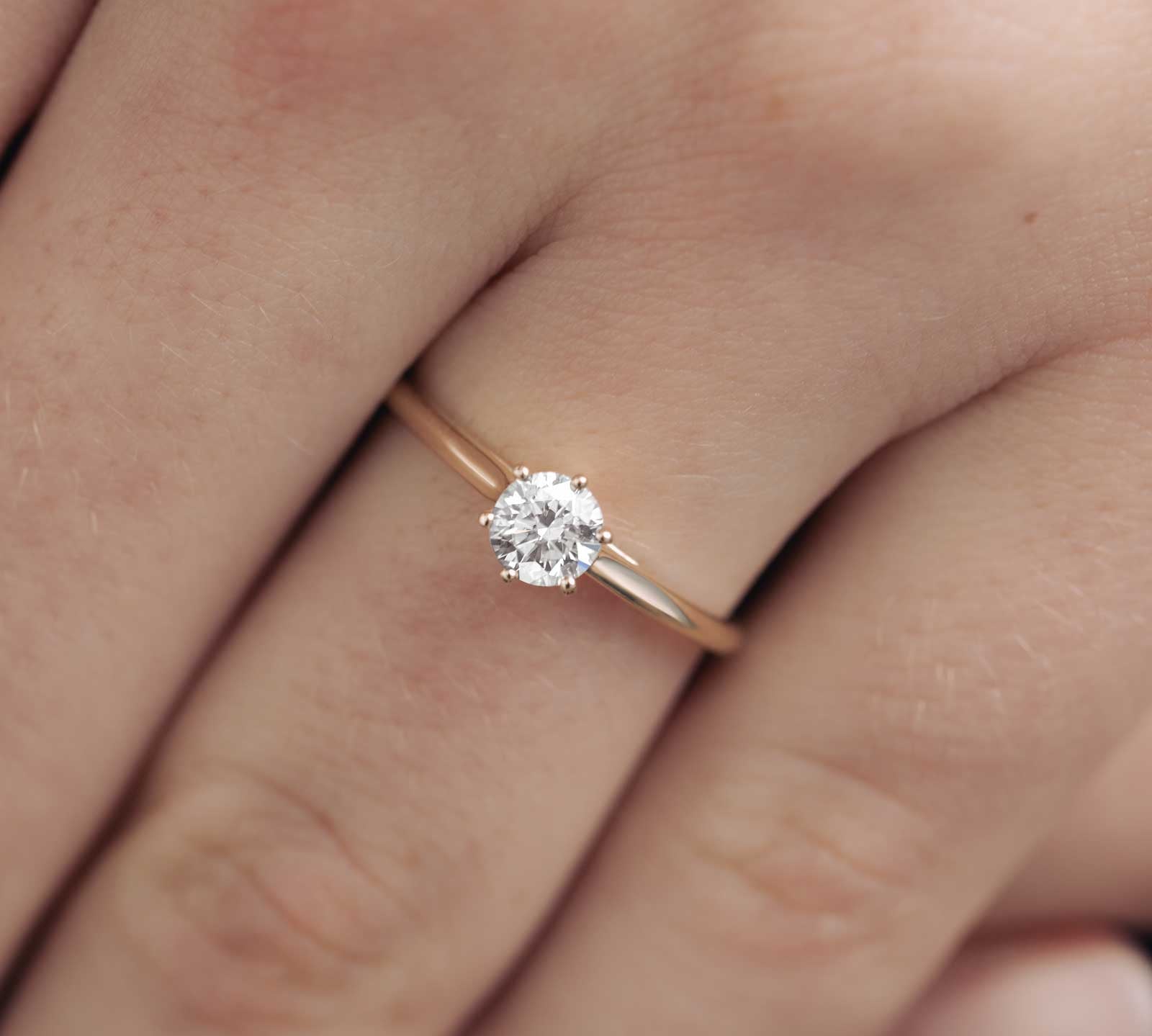 0.40 CT Round Shaped Moissanite Solitaire Engagement Ring 2