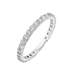 0.78 CT Round Shaped Moissanite Semi Eternity Wedding Band 2
