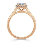 1.0 CT Princess Cut Halo Moissanite Engagement Ring 9