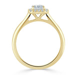 1.0 CT Radiant Cut Halo Moissanite Engagement Ring 6