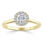 0.75 CT Round Cut Halo Moissanite Engagement Ring 7