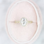1.33 CT Oval Cut Halo Moissanite Engagement Ring 1